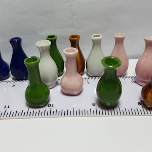 Keramik Vase Maßstab 1:12 Puppenhaus Miniatur Ornament Accessor M