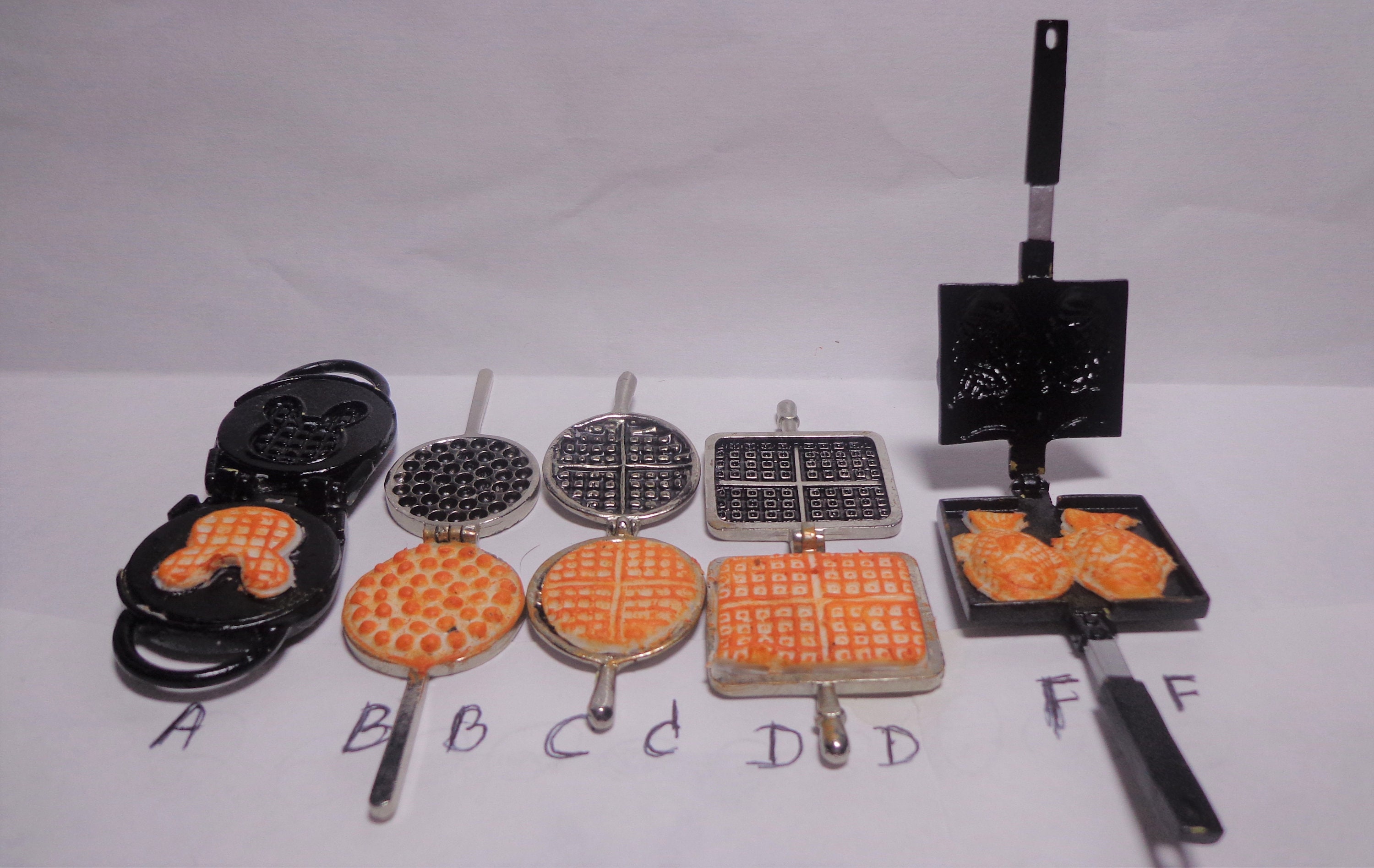 Mini Waffle Maker Fake Waffle Cabochons Doll Size Waffle Maker 