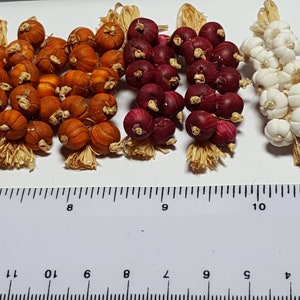 String Of Brown Onions, Red Onions,  garlic Dolls house miniature