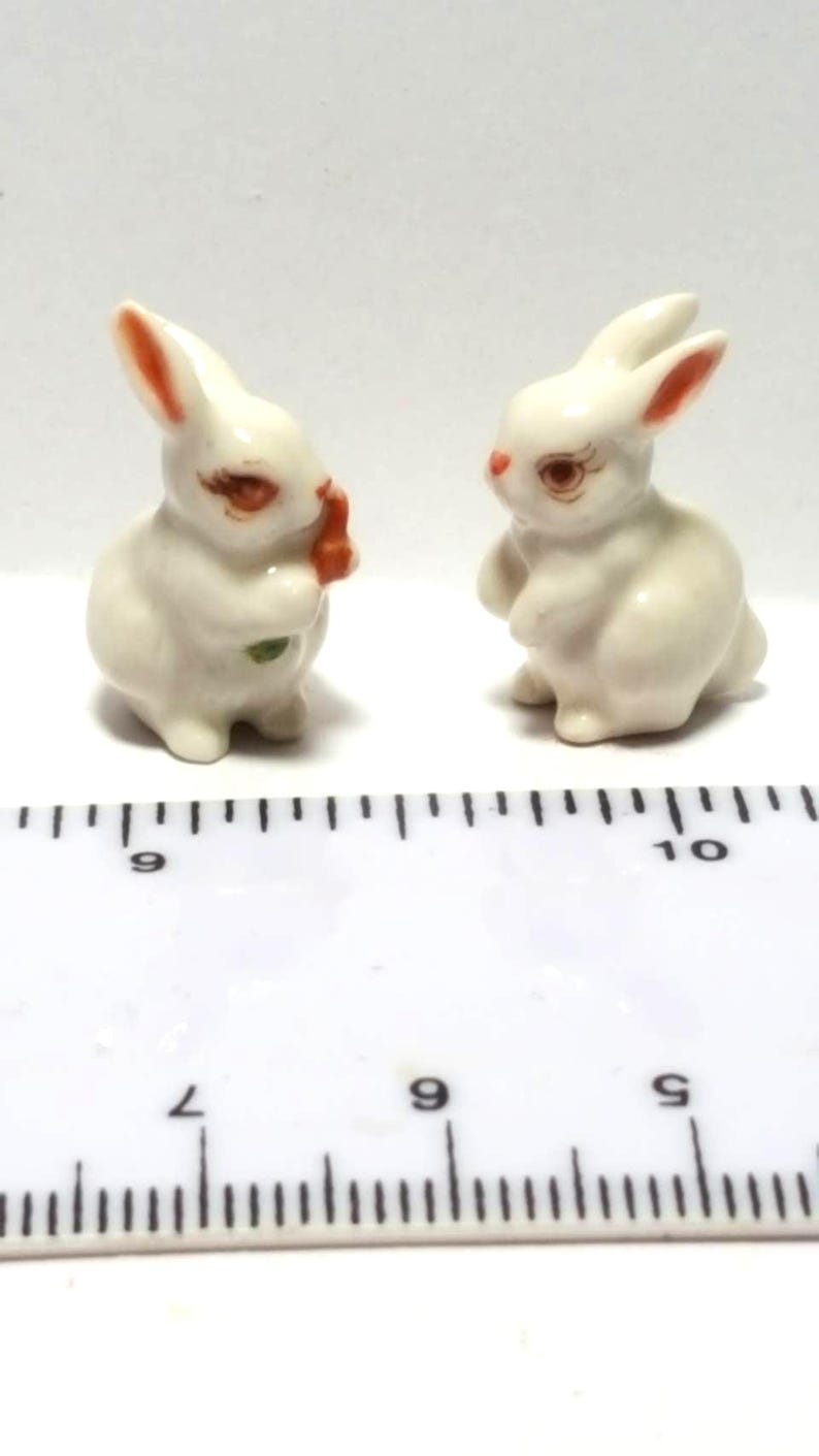 Adorable Tiny Miniature Rabbit Hand Painted ,collectable ,ceramic ...