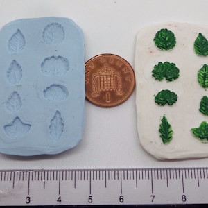 1:12 Scale 2 Part Lettuce Leaf Mould Set Dolls House Miniature Food Accessory