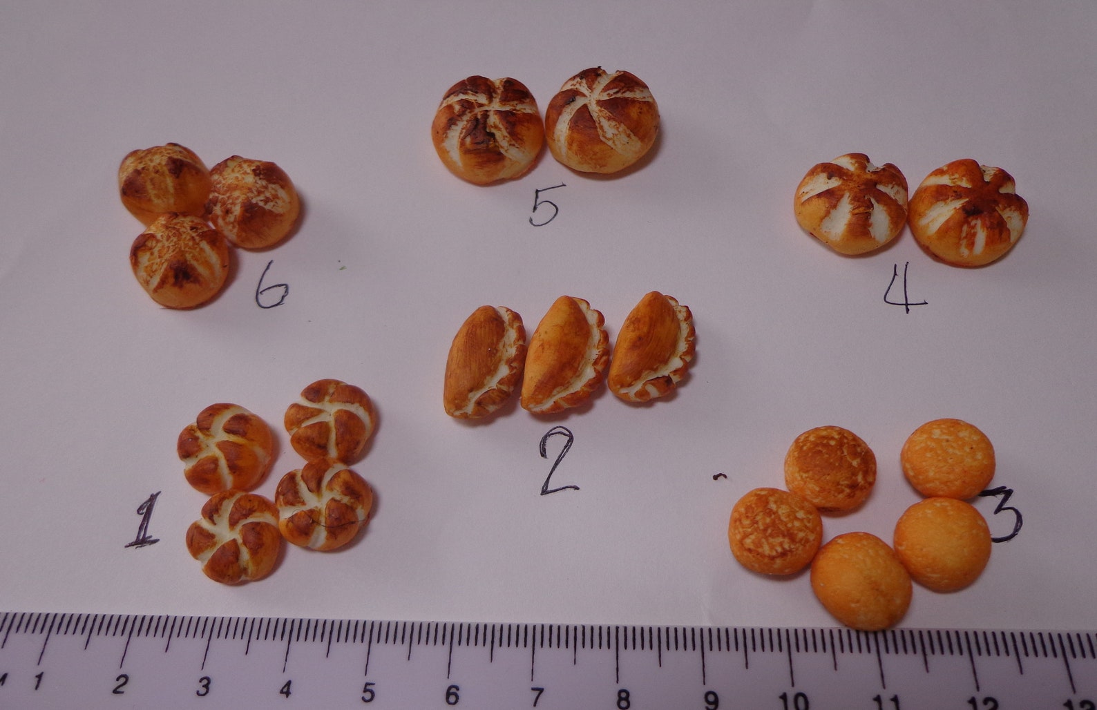 112 Scale Hand Made Breads Dolls House Miniature Bakery Etsy