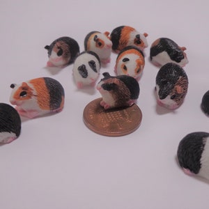 1:12 Scale Single Resin Guinea Pig  Dolls House Miniature Garden Pet  ( One Radom)