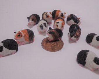 1:12 Scale Single Resin Guinea Pig  Dolls House Miniature Garden Pet  ( One Radom)