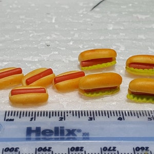 4X Miniature Hot Dog, Miniature Food accessories