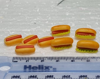 4X Miniature Hot Dog, Miniature Food accessories