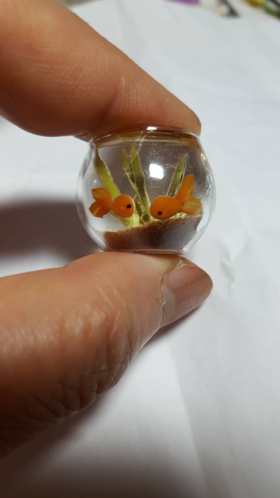 Mini ciotole per pesci rossi per casa delle bambole, elegante