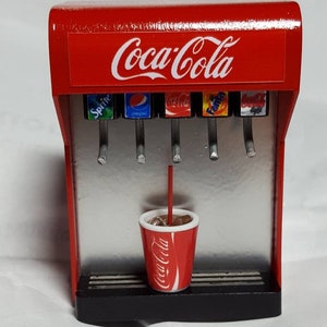 Coke Dispenser Machine, Soda Dispenser  Machine,   Dollhouse Miniature Shop