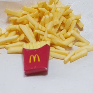 Pommes, Chips 1:12 Maßstab Puppenhaus Miniatur Küche Essen