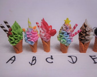 1;12 Scale Handmade ice cream Dolls House Miniatures  Food