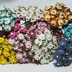 1;12 Scale  Miniature Flowers  , 10 x Mulberry Paper Flowers