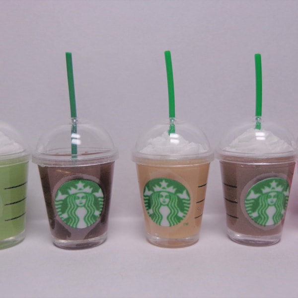 1/12 Scale Dolls Miniatures Starbucks Coffee with Clear Plastic Dome Cap