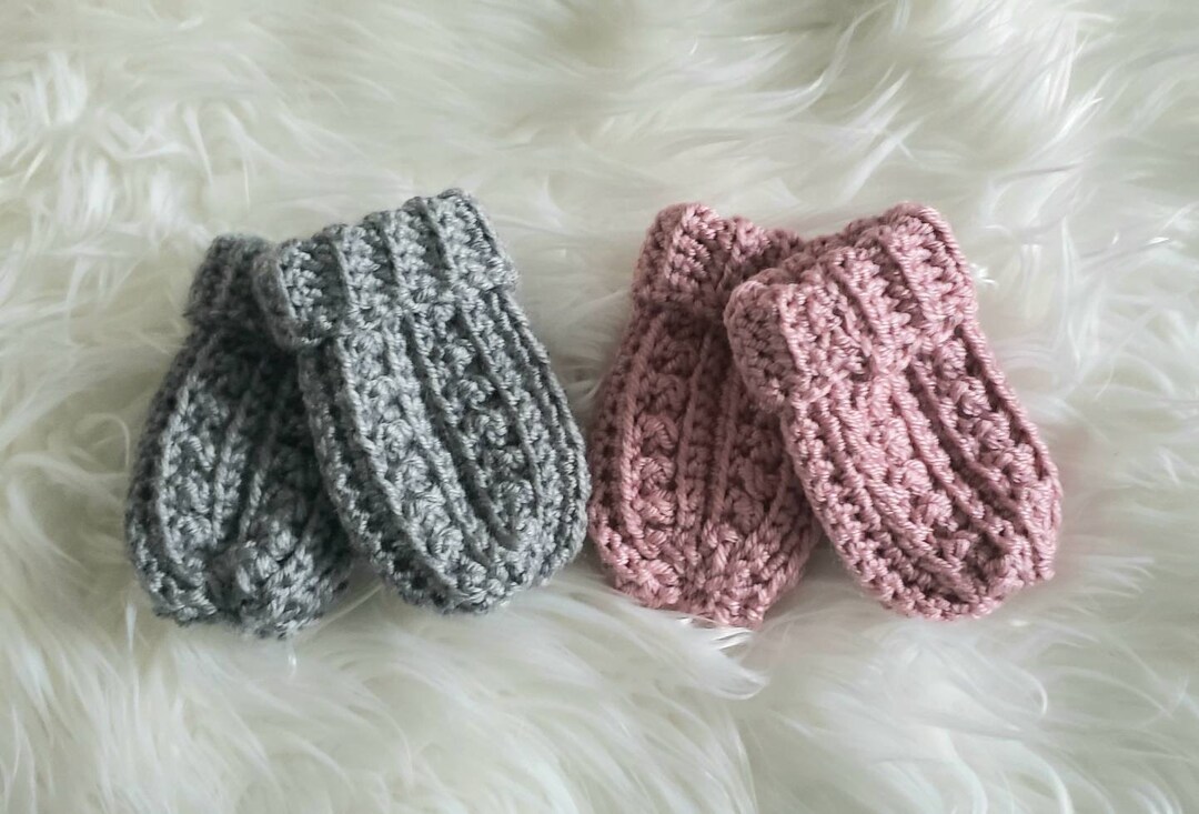 Crocheted Baby Mittens 39 Mo. Etsy
