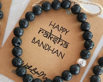 Rakhis para hermanos y hermanas - Plata Om