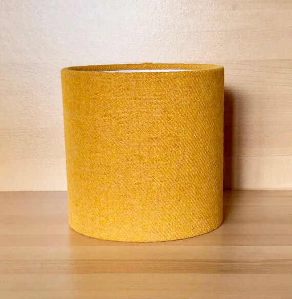 Harris Tweed Lampshade Yellow Lampshade Mustard Lamp Shade Etsy