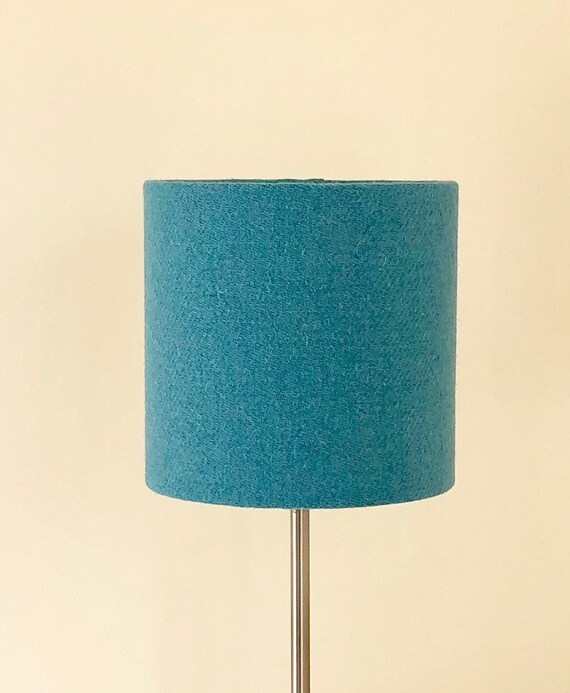 Harris Tweed Lampshade Teal Lampshade Lamp Shade Harris Tweed Turquoise Lampshade Table Or Ceiling Lamp Scottish Decor