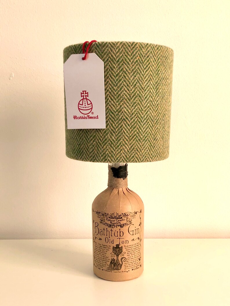 Harris Tweed Bottle Lamp Kit Gin Bottle Lamp Make Your Own Etsy