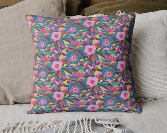 Liberty 'Bloomsbury' Floral Cushion Cover + Velvet. Pretty Flower Power Tana Lawn Cotton Throw Pillow Case. Decorative Ditsy Stylish.
