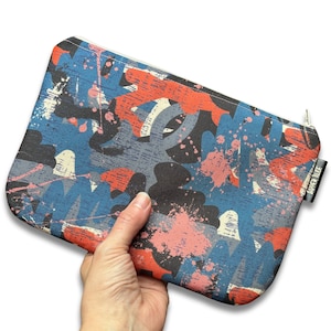 Bolsa com zíper graffiti/bolsa de maquiagem/estojo de lápis. Bolsa cosmética estilo arte urbana. Carteira retrô com zíper para skate. Acessório de viagem para skate.
