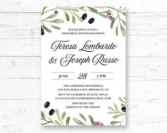 Mediterranean Invite Etsy