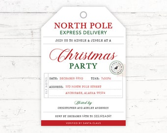 santa claus invite etsy