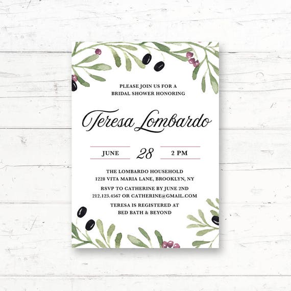 Tuscan, Mediterranean, Italian, Bridal Shower, Child Shower, Printable Invitation, Italy, Greek, Olives, Tuscany, Tailor made Printable Invite image relating to Bridal Shower Printable Invitations identified as Tuscan, Mediterranean, Italian, Bridal Shower, Kid Shower, Printable Invitation, Italy, Greek, Olives, Tuscany, Customized Printable Invite