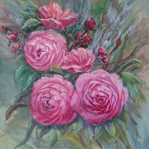 a woman&#39;s gift - pink rose giclee art print- flower art print- floral wall art- flower art work- rose print wall art - great for living room