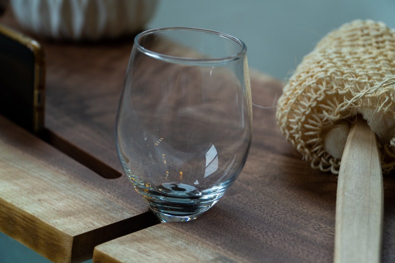 Live edge walnut bath caddy image 9