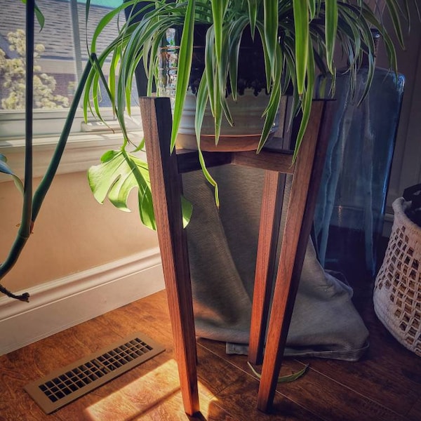 Mid Century Plant Stand - Etsy