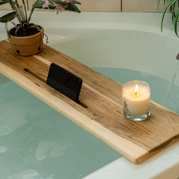 Minimalist Ambrosia Maple bath caddy