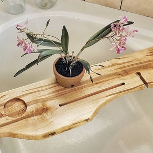 Live edge ambrosia maple bath caddy