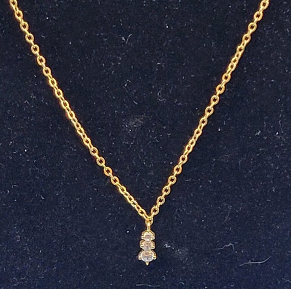 Dainty Diamond CZ Necklace. - image 1