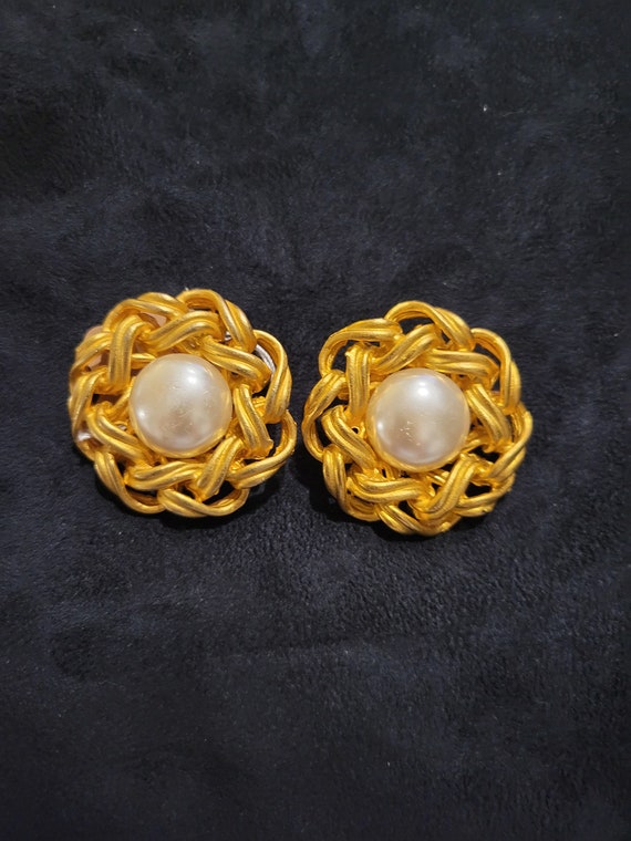 Buy Pearl Gold Earrings. Clip Ons Online in India Etsy