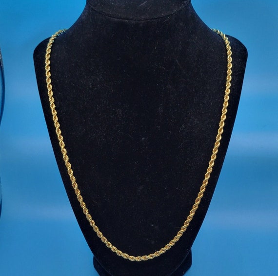 Gold Rope Chain Necklace Gold Filled