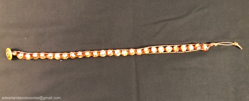 Tan Earring and Bracelet Set