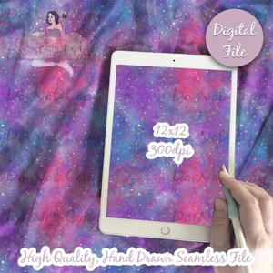 Space Galaxy Digital Paper, Planets Stars Seamless Pattern, Outerspace Fabric instant download, Jupitar Astronauts Digital Scrapbook Paper