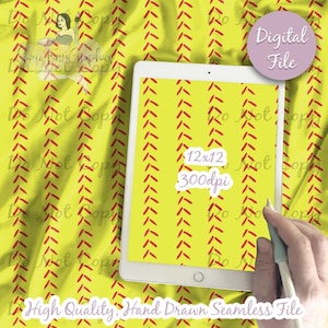 Softball Stripes Digital Paper, Seamless Pattern, Softball Fabric instant download, Play Ball Digital Scrapbook Paper