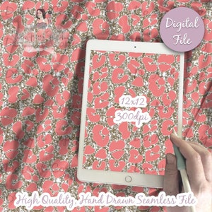 Glitter Leopard Cheetah Print Digital Paper, Seamless Valentines Day Pattern for fabric and scrapbook paper, abstract cheetah print