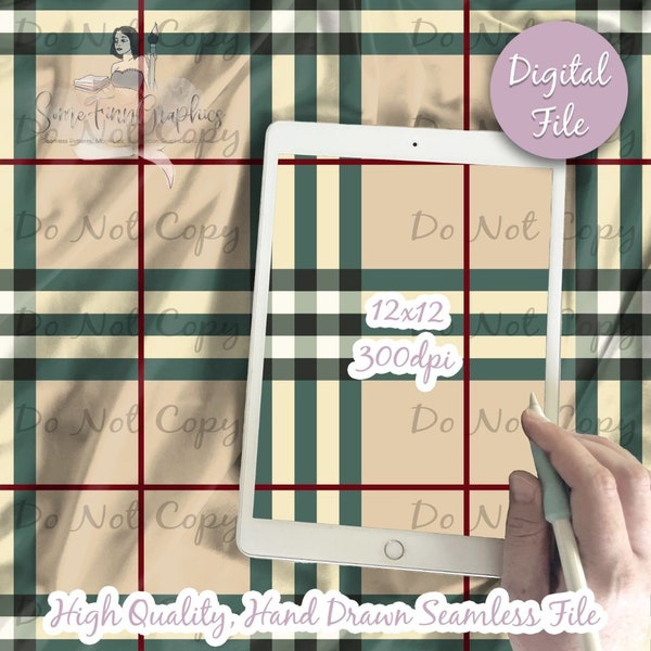 Retro Plaid Seamless Design Pattern / Plaid pattern, Neutral for fabric scrapbooking paper