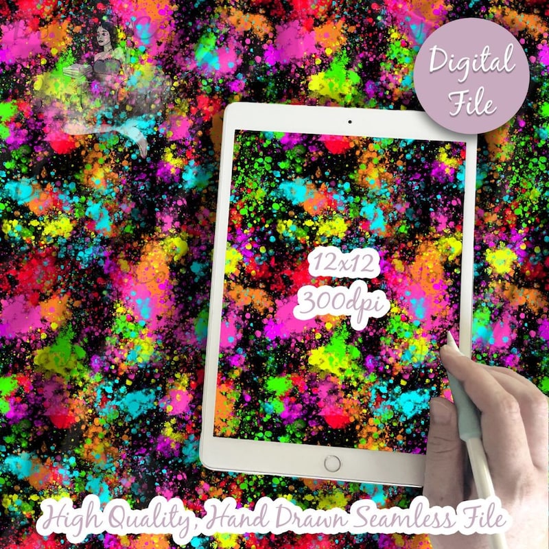 Neon Paint Splatter - Etsy