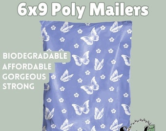 Spring Poly mailer, Poly Mailers 6x9, biodegradable mailers, polymail bag, cute mailers, butterfly business, poly mailers eco friendly, cute