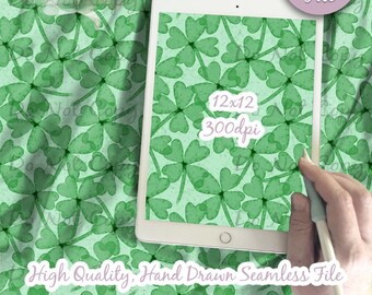 St Patricks Day Digital Paper | Digital Download | Seamless Files | Digital Scrapbook Paper | Four Leaf Clover Paper | Irish Digital Paper