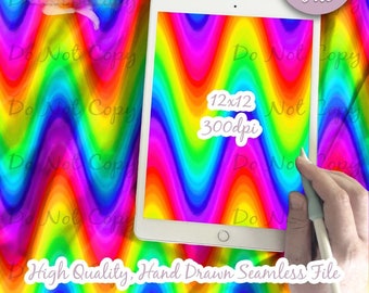 Rainbow wave stripes Seamless Pattern Design / rainbow waves stripe for fabric or scrapbooking paper