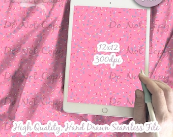Sprinkles Digital Paper - Seamless Sparkle Rainbow Sprinkle Pattern, Dessert Fabric, Printable Scrapbook paper download