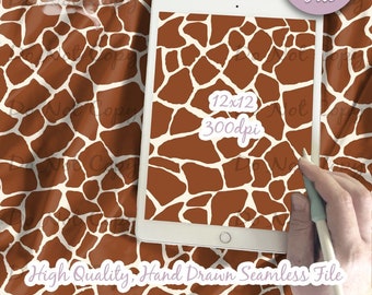 Giraffe Print Digital Paper, Seamless Pattern for fabric and scrapbook paper, neutral abstract animal safari print