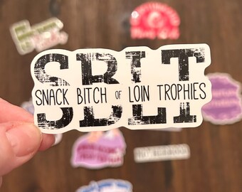 Snack Bitch of Loin Trophies, Vinyl Sticker for Water Bottle, trending stickers, snack sticker for laptop, stickers for cups