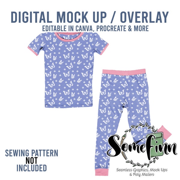 Pajamas Realistic Mock-Up / Winter Mock Up / Editable from mobile / PJ Digital Mock up / PNG and PSD