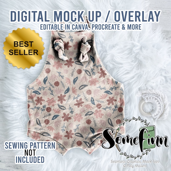 Shortalls Realistic Mockup, Baby Mock Up, Canva Mockup Template, Toddler Mockup, Knotted Overalls, Shorteralls, Shortalls, Overlay Mock