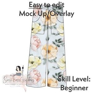 Pants Mock-Up / Sweatpants Mock Up / Digital Mock up for clothing, pants, kids, baby, adult / PNG / Instructions Included