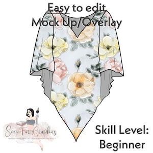 Swimsuit Cover Up Mock-Up / Swim Suit Coverup Mock Up / Digital Mockup for clothing bathing suit / PNG